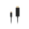 Lanberg USB-C į HDMI kabelis, 0,5 m 4K/60Hz, Juodas | Lanberg | USB-C į HDMI kabelis | CA-CMHD-10CU-0005-BK | 0,5 m
