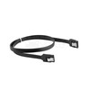 LANBERG CA-SASA-14CU-0070-BK laidas SATA DATA II 6GB/S F/F 70cm METAL CLIPS Juodas