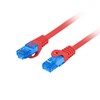 LANBERG patchcord kat.6A FTP LSZH CCA 15m raudona
