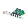 LANBERG išplėtimo plokštė PCI Express > 4 x USB 3.1 GEN1 + žemo profilio laikiklis