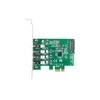 LANBERG išplėtimo plokštė PCI Express > 4 x USB 3.1 GEN1 + žemo profilio laikiklis