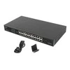 Šakotuvas LANBERG Switch Rack 19 colių RSFE-24P-2C-360 24x 100Mb PoE+ 2x Combo Gigabit 360W