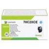 Lexmark 70C2XCE (702XC) Toneris kasetė, žalsvai mėlyna, 4000 puslapių