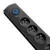 QOLTEC 50105 Viršįtampių apsauga 4 maitinimo lizdas 2,5m