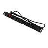 QOLTEC 53995 Apsauga nuo viršįtampių RACK 19 16A 1U PDU 6xSCHUKO 2m