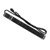 QOLTEC 53999 Apsauga nuo viršįtampių CB, skirta RACK 19 1U 10A PDU 8xIEC C13 2m