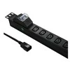 QOLTEC 53999 Apsauga nuo viršįtampių CB, skirta RACK 19 1U 10A PDU 8xIEC C13 2m