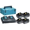 MAKITA MAITINIMO RINKINYS 18V 4×3,0Ah (BL1830Bx4+DC18RD) MAKPAC
