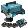 MAKITA KAMPINIS ŠLIFULĖLIS 18V‐125mm 3 x 5.0Ah LI-ION BEŠEPEČIŲ DĖKLAS MAKPAC DGA504RT3J