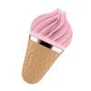 SATISFYER_White Treat Lay-On vibratorius Rožinės rudos spalvos ledo kūgio vibratorius