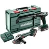 Įrankių rinkinys Metabo 685204500 (BS 18 + W 18 L 9-125); 18 V; 1x4,0 Ah; 1x2,0 Ah akum.
