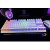 MODECOM VOLCANO LANPARTY RGB PUDDING EDITION Balta žaidimų klaviatūra (BLUE SWITCH) US