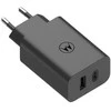 Laidinis įkroviklis Motorola TurboPower 50W Dual USB-C/USB-A su kabeliu USB-C 1m juodos spalvos