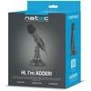NATEC NMI-0776 mikrofono papildiklis Juodas mini lizdas 3,5 mm žemo triukšmo visaekcinis mikrofonas