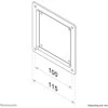 Laikiklis Neomounts NEWSTAR VESA CONVERSION PLATE - VESA 75 TO 100 - Juodas