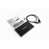 GEMBIRD EE2-U3S-3 Gembird HDD/SSD enclosure for 2.5 SATA - USB 3.0, brushed aliuminio, Juodas