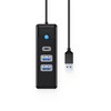 Orico Hub adapteris USB prie 2x USB 3.0 + USB-C, 5 Gbps, 0.15 m (juodas)