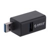 ORICO MINI HUB USB-A, 3x USB-A (2x2.0, 1x3.1), MINI-U32L-BK-BP