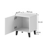 Cama Meble Naktinis Staliukas - Pafos 2 Vnt. 45x40x51 Cm Matinė Juoda