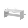 Cama Meble Kavos Staliukas - PAFOS 120x60 cm Baltas Matinis