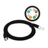 Alantec KKU5CZA2 networking cable Juodas 2 m Cat5e U/UTP (UTP)