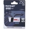 USB Atmintinė - Patriot Rage Prime, 256 GB, 600 MB/S, Juoda