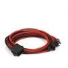 PHANTEKS 6+2-Pin PCIe Extension 50cm – sleeved raudonos spalvos