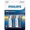 Baterija Philips Ultra Alkaline C 2 lizdinė plokštelė