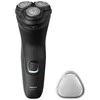 Philips elektrinis skustuvas | S1141/00 1000 serija | Veikimo laikas (maks.) 40 min | Drėgnas ir sausas | NiMH | Gilus Juodas