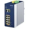 Šakotuvas PLANET DIN-Rail L2+/L3 valdomas valdomas L2+ gigabito Ethernet (10/100/1000) Maitinimas per Ethernet (PoE) Aliuminio, Mėlyna