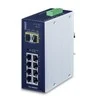 Šakotuvas Planet IP30 Industrial 8* 1000TP + 2* 100/1000F SFP visiškai valdomas Ethernet jungiklis (nuo -40 iki 75 laipsnių C)