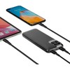 „RivaCase“ išorinė baterija 10.000 mAh USB-C 20W LCD 1X WE/WY USB-C PD 20W 2X USB-A QC 3.0 18W juoda