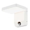 Sieninis šviestuvas V-tac 17W LED sieninis lauko šviestuvas, baltas, 4000K, IP65, su judesio davikliu
