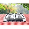 PROMIS KG400 Four-burner gas stove sidabrinis