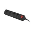 LANBERG PS1-04E-0150-BK 1.5M Juodas LANTERGE CURVE 4X 230V PL SU GRANDINĖS IŠJUNGIKLIU PILNAS VARINIS