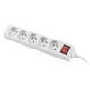 LANBERG PS1-05E-0300-W 3M Baltas LANTERGE CURVE 5X 230V PL WITH CIRCUIT BREAKER FULL COPPER