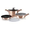 Berlinger Haus Puodų ir keptuvių komplektas, 6 dalių, Berlingerhaus Metallic Line Rose Gold | BH-7047