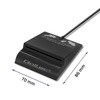 QOLTEC 50636 Intelligent Smart ID lustinių kortelių skaitytuvas SCR0636 USB tipo C