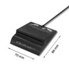 QOLTEC 50636 Intelligent Smart ID lustinių kortelių skaitytuvas SCR0636 USB tipo C