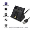 QOLTEC Smart chip ID kortelių skaitytuvas USB 2.0 Plug&amp;Play vertikalus