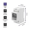 QOLTEC 50899 vienfazis elektroninis energijos suvartojimo matuoklis 230V LCD 2P DIN bėgis
