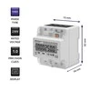 QOLTEC 50900 trifazis elektroninis energijos suvartojimo matuoklis 230V LCD 4P DIN bėgis