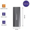 Qoltec 52271 Korpusas NV2271, skirtas M.2 SSD diskui | SATA | NVMe | USB-C | 2TB