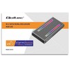 Qoltec 52272 Disko M.2 SSD korpusas | SATA | NVMe | RGB LED | USB-C | 4 TB