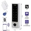 QOLTEC 52448 Kodinė spyna TITAN su pirštų atspaudų skaitytuvu RFID BT 4.0 Kodo kortelės rakto pultelis durų skambutis IP68 EM