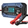 Qoltec 52482 vehicle battery charger 12/24 V Juodas, Mėlyna