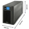 Qoltec Nepertraukiamo maitinimo šaltinis On-line 3KVA 2.4kW LCD USB