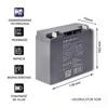 QOLTEC 53046 Qoltec Baterija AGM 12V 17Ah maks.255A