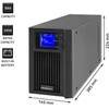 QOLTEC 53981 UPS / On line / Pure Sine Wave / 2kVA / 1,6kW / LCD / USB