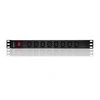 QOLTEC 53998 Apsauga nuo viršįtampių Qoltec skirta RACK 19 1U 10A PDU 8xIEC C13 2m